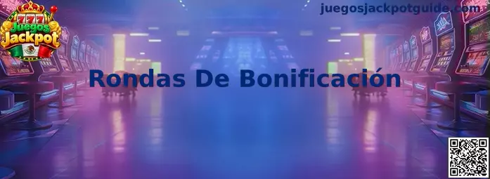 Ilustración de las rondas de bonificación en Juegos Jackpot, con símbolos especiales y funciones de entretenimiento.